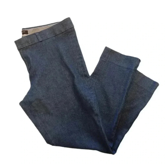 Banana Republic  Sloan Blue Ankle Textured Pants Size 10 - Picture 4 of 9